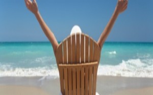 beach chair with open arms